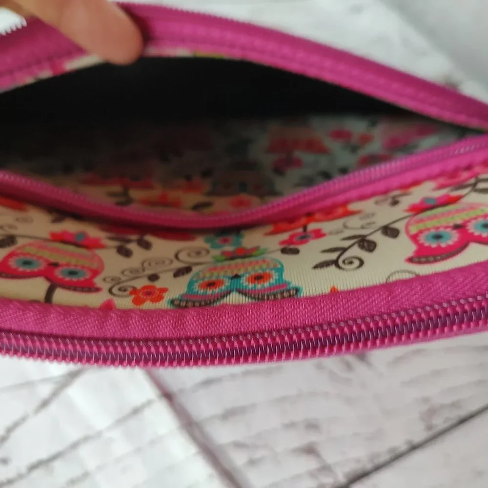 Owl Padded Zipper Tablet Case Pink